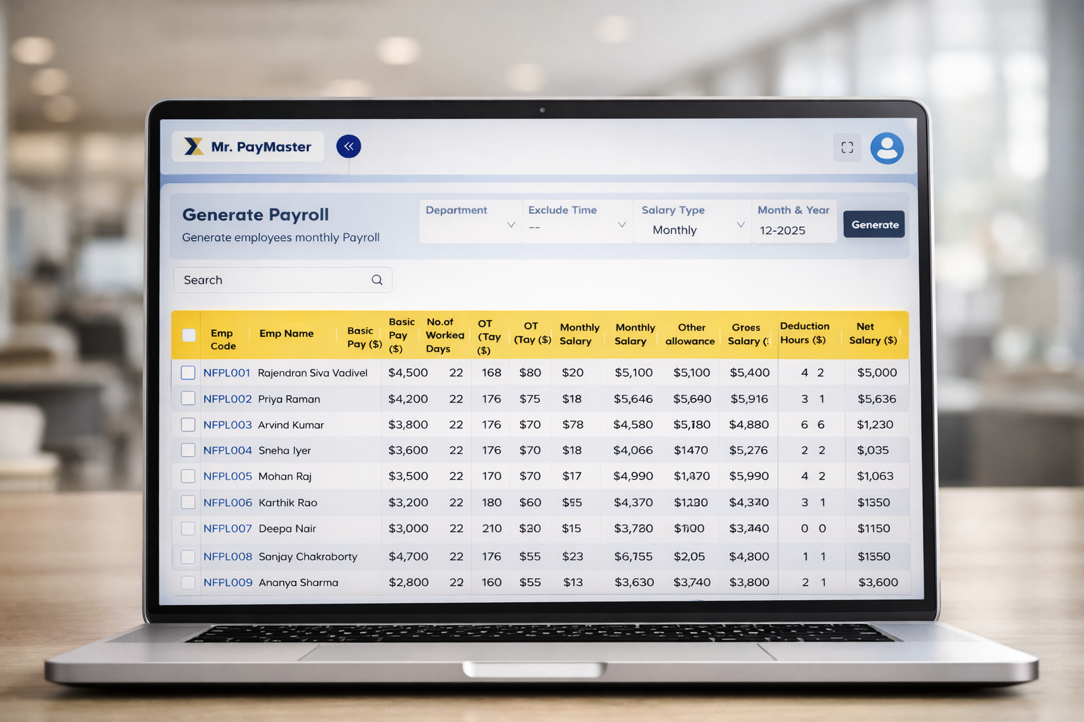 Payroll Dashboard